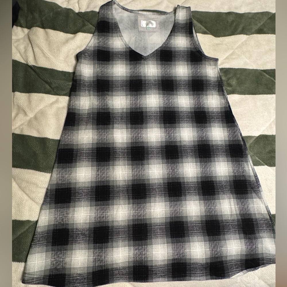 Plaid Sleeveless Womens Dress